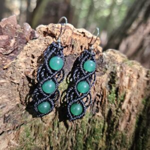 Boucles d'oreille Abondance Aventurine Verte
